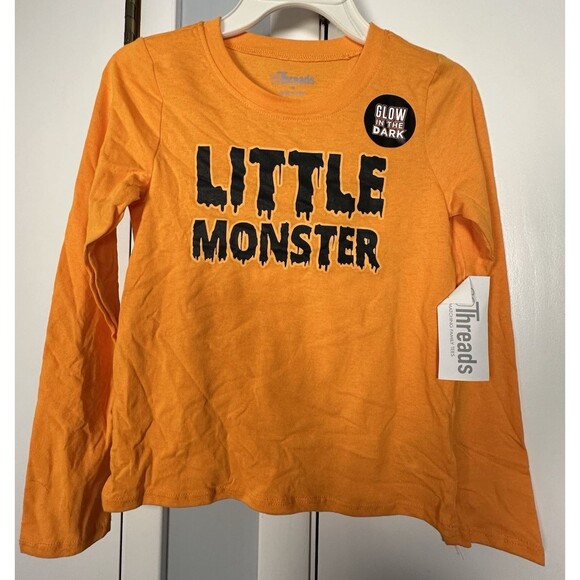 10Threads Little Monster Long Sleeve Little Monster T-shirt Size 10 Kids - Picture 1 of 4